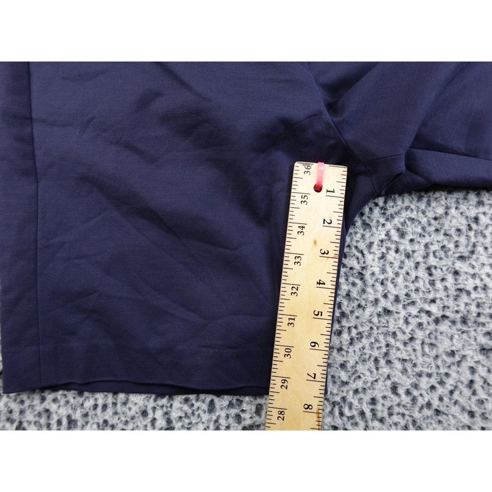 Michael Kors Shorts Womens 12 Navy Blue Tailored Chino Mid Rise SM11 - Picture 9 of 13